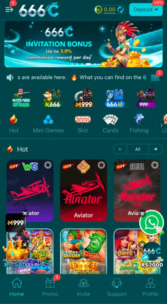666C Game dashboard and online gaming interface
