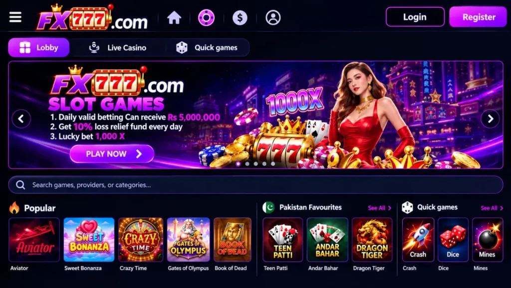 FX777 Game online gaming features